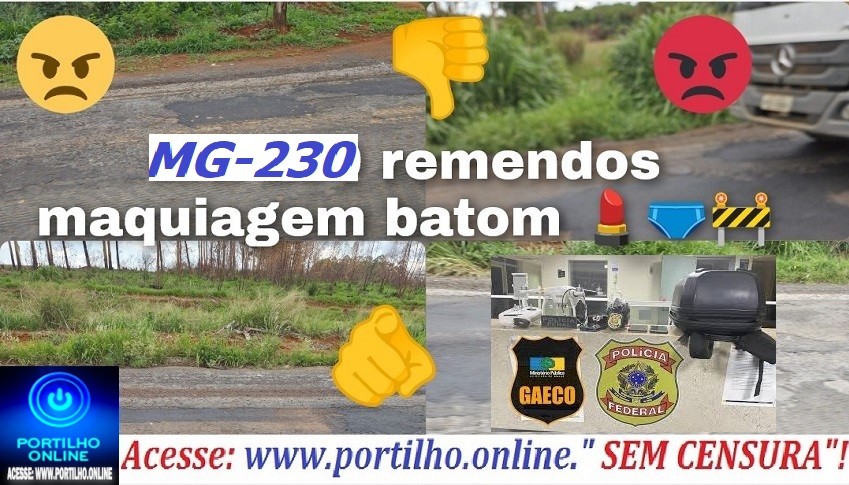  👉👎🐀🐁🐭🚧🚨🚏Serviço parado na MG-230 trecho entre o restaurante do Messias e o Trevo do Enxó virou remendo!