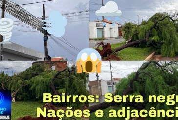 👉🌧️🚨☔🌪️🌬️⛈️💥🆘📢Vendaval e forte chuva causam estragos no Serra Negra e em bairros da região