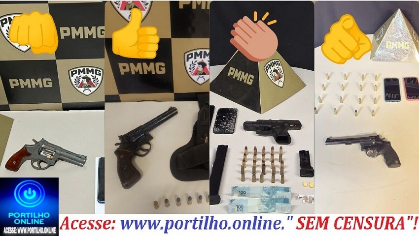 👉👏👏🚓🚔🥇🏆👊🕊️🕊️🕊️Ótimo trabalho da Polícia Militar: quatro armas de fogo apreendidas em Patrocínio