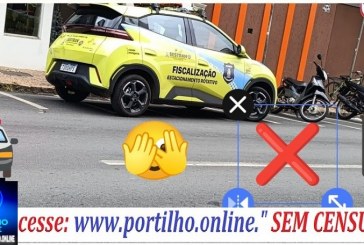 👉📢🤔🫣🚥🛑🚨Boa noite Portilho. Isso pôde? Carro da SESTRAN estacionar na vaga de motocicleta  🫵 