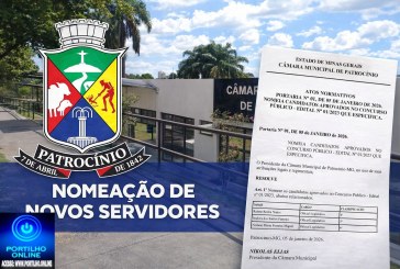 👉🏆🥇👏🙌👍🤝Câmara Municipal de Patrocínio nomeia três novos oficiais legislativos e reforça quadro de servidores efetivos