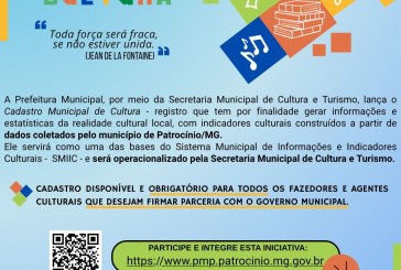 👉🫵👏🙏🤚🙌👍Secretaria Municipal de Cultura e Turismo, lançou, em 2025, de forma permanente, o Cadastro Municipal de Cultura