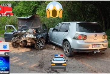 👉😱🚨🚧🚏🚑🚒🚓🚔Acidente na BR 365 Veículos de passeio batem de frente e deixam pessoas feridas na BR-365