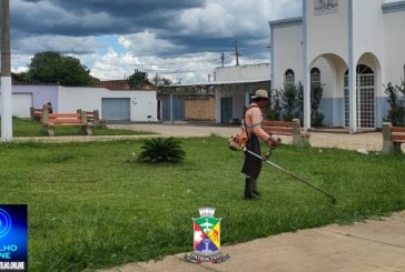 👉📢🤝👏👍 Notícias 🗞️ da prefeitura municipal…Serviços de poda de grama nos canteiros centrais seguem durante o período chuvoso