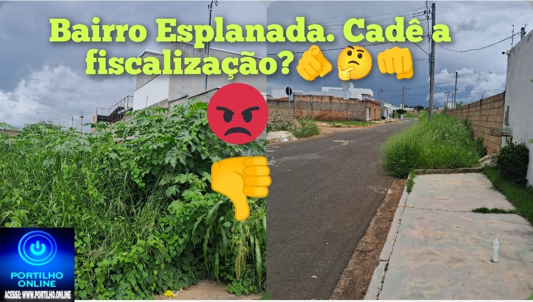 👉😡👎🫵🤔👊😱Bairro esplanada. Boa tarde Portilho, eu tem muita denuncia que a gente tem vontade de fazer