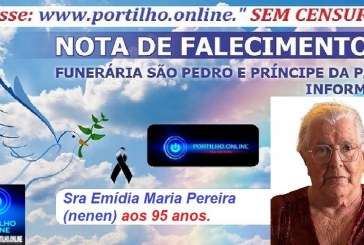 👉LUTO…⚰😔🕯😪😭FUNERÁRIA SAO PEDRO E PRÍNCIPE DA 🕊PAZ🕊🕊 INFORMAM… Faleceu, Faleceu em Patrocínio-MG, a Srª: Emídia Maria Pereira (nenen) aos 95 anos.
