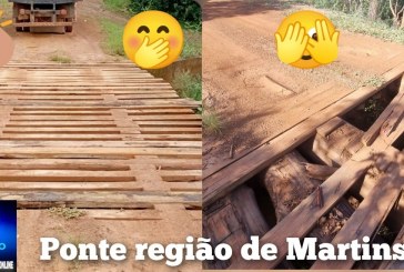 🫵🫣 Moradores da região de Martins agradecem as melhorias na ponte de madeira 🪓