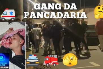 🤔😡🚨🚓🚔🍻🍹🚑🚒Violência da ” gang”! ELE está todo ” muido de tanta pancadas!
