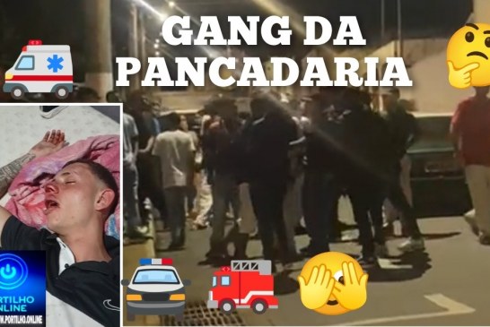 🤔😡🚨🚓🚔🍻🍹🚑🚒Violência da ” gang”! ELE está todo ” muido de tanta pancadas!