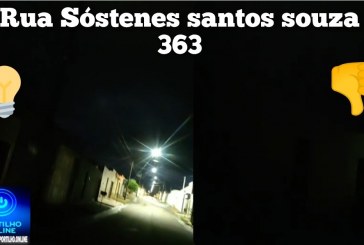 👉🏻🫵🏻📢🔌🔦💡🕯️Bairro Enéas: moradores da Rua Sóstenes Santos Souza, nº 363, reclamam de falta de iluminação pública