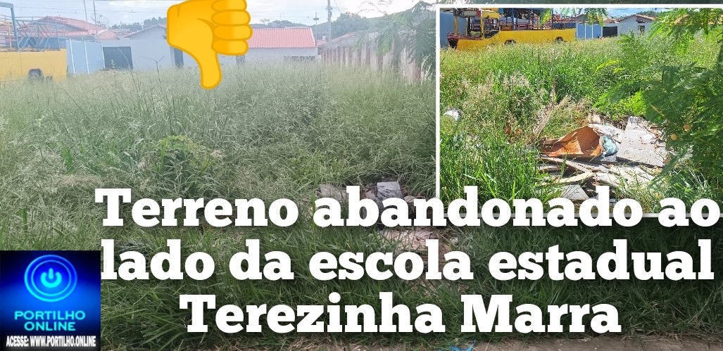 👉🏻👊🏻😡🫣🧐🚧🗣️🫵🏻👎🏻 Terreno tomado pelo mato e entulho ao lado da Escola Estadual Terezinha Marra, no bairro Enéas