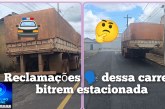 👉🏻🫵🏻🚨🚔🤔🚧🚏Cadê a fiscalização?Carreta bitrem estacionada na contra mão da direção quase em cima do PARE