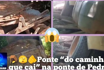 🪤🫣🫵Ponte “do caminhão que cai” na comunidade dos Pedros volta ao centro das atenções