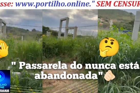 👉👀📢🚧🚏👎😱🚨🗣Passarela ”  do nunca” esta abandonada! 🚧 sem ou 100-9vidades.