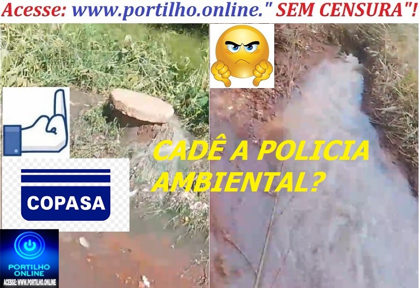 👉🏻👎🏻🫵🏻😡🐠🐟🤢🤮☠💀Poluição da Copasa: Cadê as autoridades e a Polícia Ambiental?
