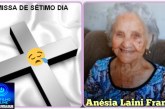 👉📢⛪🕍💒MISSA DE 7 (sétimo)👉🙌😪⚰🕯🙏A família da Sra. Anésia Laini França Abadia, agradece, e convida para a Missa de Sétimo dia neste sábado dia 25/04/26 às 19:00 na Igreja Santa Luzia