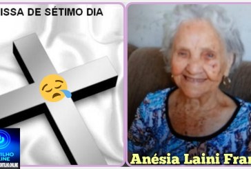👉📢⛪🕍💒MISSA DE 7 (sétimo)👉🙌😪⚰🕯🙏A família da Sra. Anésia Laini França Abadia, agradece, e convida para a Missa de Sétimo dia neste sábado dia 25/04/26 às 19:00 na Igreja Santa Luzia