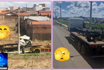 👉🏻👏🏻🚨🚌🛑👍🏻🙌🏻🚧🫣🤭Carreta abandonada na Av. Divino Gonçalves de Oliveira é retirada após reclamações