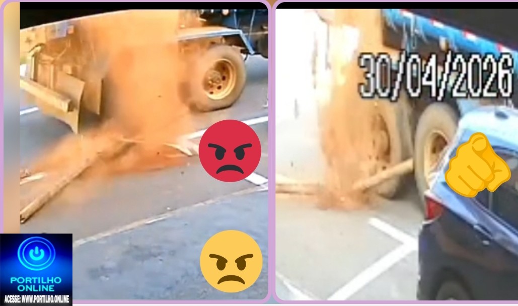 👉🏻😠😡🍽️🚨🤔🚨🚧🚔 Caminhão caçamba sem lona espalha entulho sobre veículo estacionado