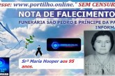 👉LUTO…⚰😔🕯😪😭FUNERÁRIA SAO PEDRO E PRÍNCIPE DA 🕊PAZ🕊🕊 INFORMAM…Faleceu em Belo Horizonte-MG a Srª Maria Hooper aos 95 anos.