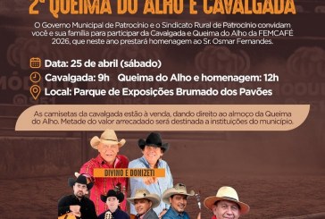 📢👉👏🤝🐎🐎 Cavalgada neste Sábado dia 25/04/26🐴🦓🤠 🐴🤠🍡Cavalgada e Queima do Alho abrem a programação da FemCafé 2026