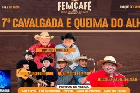 📢👉👏🤝🐎🐎 Cavalgada neste Sábado dia 25/04/26🐴🦓🤠 🐴🤠🍡Cavalgada e Queima do Alho abrem a programação da FemCafé 2026