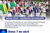 👉🏻🎂🎉👏🏻👍🏻🤝✍🏻Desfile Cívico 07 de Abril aniversário 🎂 da cidade de Patrocinio 🎉 