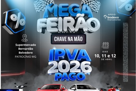 📢👉👍✍🤝🚗🚕🚙🏍Mega Feirão Chave na Mão tem IPVA 2026. NO BERNARDÃO BELVEDERE.