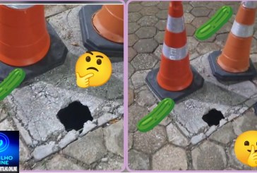 👉🏻🫵🏻🕳️⛳🪤🥒🗣️😱 Buraco 🕳️👎🏻 se torna um ” pepino 🥒🗣️” na Praça Santa Luzia