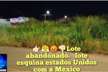 👉🏻😤😡👎🏻❔👀🤮🤢Lote abandonado.  Boa noite esse lote é  na esquina estados Unidos com a México
