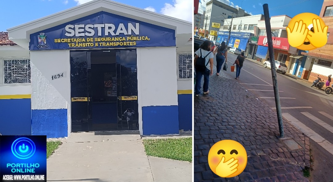 👉🏻🫣🚨😱🚔🚧🚦🚏🛑Balança mais não cai, mas é vergonhoso  Boa tarde Portilho este poste de semáforo