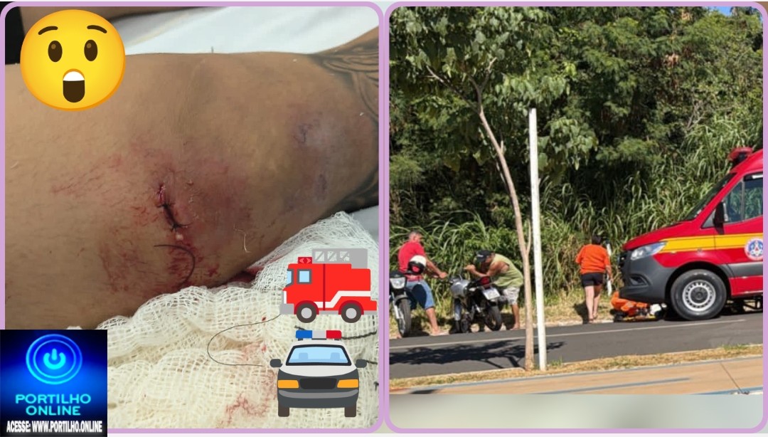 👉🏻😱🚒🚑🚨🫵🏻🚓🦴😡😠Acidente com fratura exposta: motociclista arremessado contra poste aguarda cirurgia