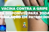 👉🏻🫵🏻🤝👍🏻📌 Notícias 🗞️ da prefeitura municipal de Patrocinio. Vacinação Contra a Gripe Está Disponível para Toda a População