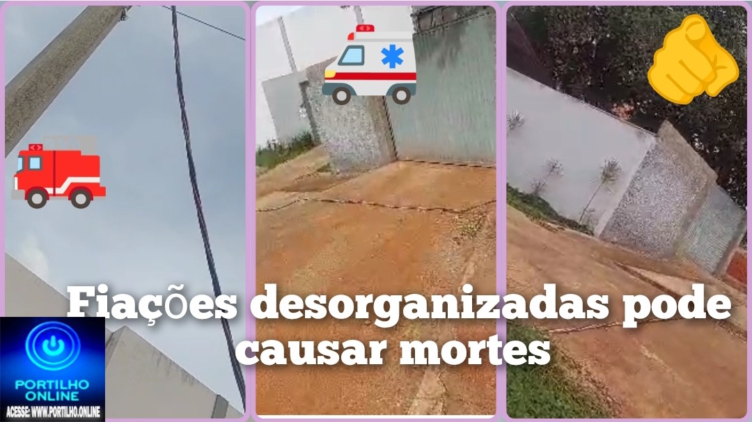 🚨👉🏻🫵🏻 perigo ⚡ 👉🏻 ⚡ ⚡ 🚨🚧Cadê a fiscalização da secretaria responsável? Fios dependurados em vias publica