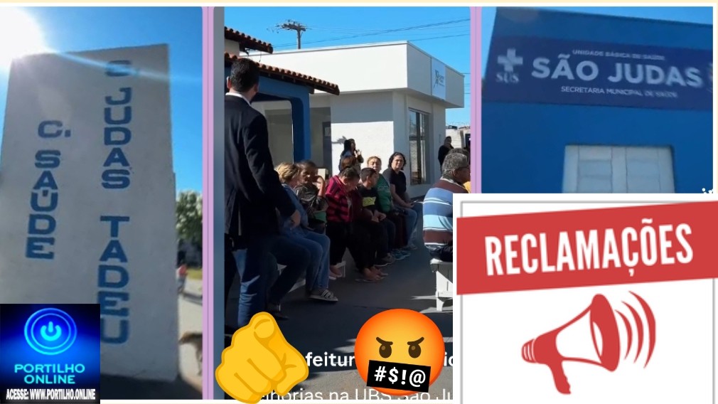 👉🏻🫵🏻🤔🩺🩻 Reclamações 🗣️ 🗣️ 🗣️ 😡😠😤Bom dia Portilho! Estou passando aqui prá pedir uma visita no Posto de Saúde do Bairro São Judas!