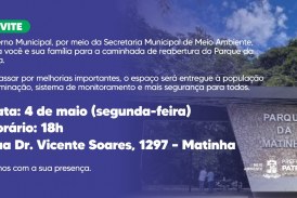 Parque da Matinha será reaberto no dia 4 de maio com iluminação e sistema de monitoramento