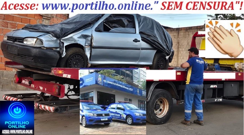 👉📢🤝👏🚔🚨🚧🛑🚏Carros abandonados sendo recolhidos. Portilho pede à Sestran(SEMDES): abandonado sem garagem. “Rua não é garagem!”