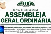 👉📢👍👏👍🤝✍ASSEMBLEIA GERAL ORDINÁRIA. EDITAL DE CONVOCAÇÃO.