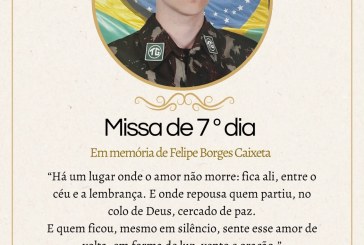 👉📢⛪🕍💒MISSA DE 7 (sétimo)👉🙌😪⚰🕯🙏A família de Felipe Borges Caixeta,  agradece,e comunica a realização da Missa de Sétimo dia