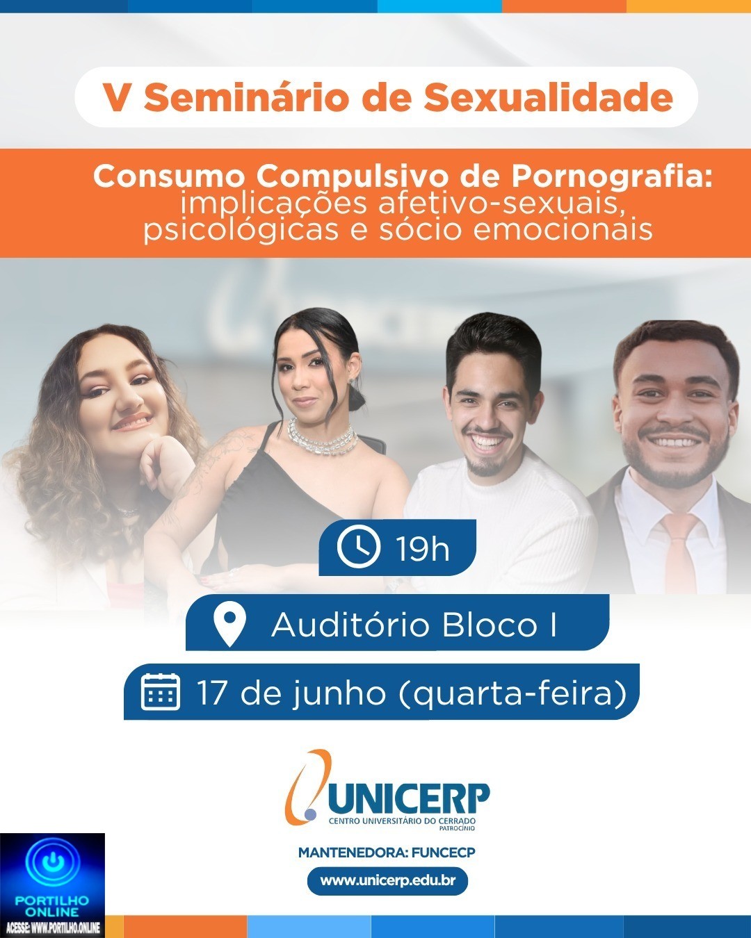 👉🏻👏🏻🤙🏻📍📚📐UNICERP sedia seminário sobre os impactos psicológicos e socioemocionais do consumo compulsivo de pornografia