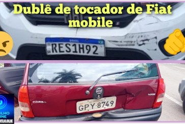 🫵🏻🚨😱🚸🚔😠😤🚑🚒Acidente: o dublê de tocador de veículo Fiat moble inrresponsável ou tonto bate na traseira do corsão