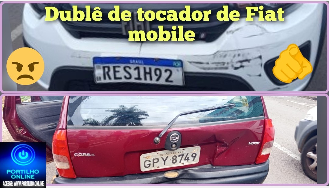 🫵🏻🚨😱🚸🚔😠😤🚑🚒Acidente: o dublê de tocador de veículo Fiat moble inrresponsável ou tonto bate na traseira do corsão