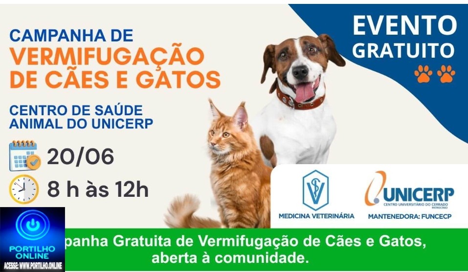 👉🏻🫵🏻🤙🏻👏🏻🙌🏻🦴🐶🐕🦺🦮🐕UNICERP promove Campanha Gratuita de Vermifugação de Cães e Gatos