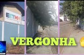 👉🏻🫵🏻🤔🗣️👎🏻😤🚨🚧Galhos de árvore 🌳 🫵🏻 interrompe a passagem de pedestre 🚷 🚸 cadê a diretoria dessa escola?