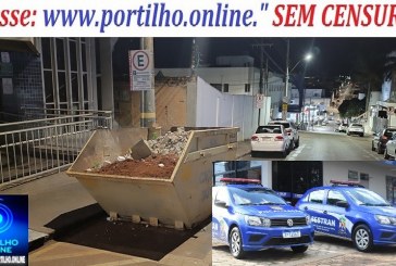 👉📢🗣🚔🚨🚧🛑🚏👎👎👎Falta de bom senso? Caçamba ocupa vaga destinada a idosos em frente ao Laboratório Siqueira