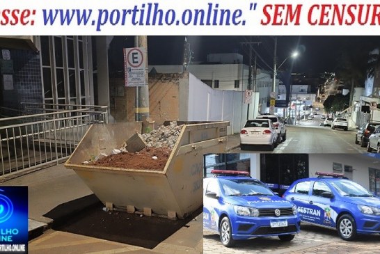 👉📢🗣🚔🚨🚧🛑🚏👎👎👎Falta de bom senso? Caçamba ocupa vaga destinada a idosos em frente ao Laboratório Siqueira