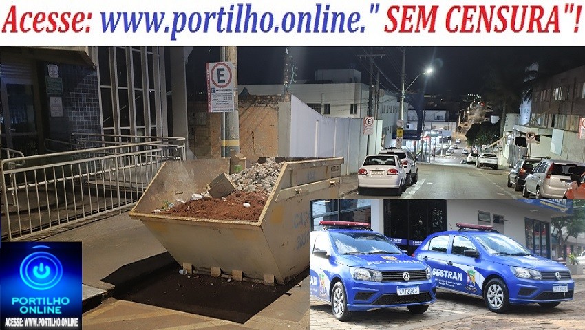 👉📢🗣🚔🚨🚧🛑🚏👎👎👎Falta de bom senso? Caçamba ocupa vaga destinada a idosos em frente ao Laboratório Siqueira