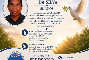 👉 LUTO 😱😭😪⚰🕯😪 NOTA DE FALECIMENTO. FUNERÁRIA FREDERICO OZANAM INFORMA….👉🏻😱😥😓Faleceu em Uberlândia- o Sr⁰:  PEDRO HUMBERTO DA SILVA  58 ANOS