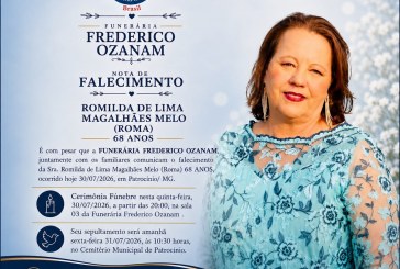 👉 LUTO 😱😭😪⚰🕯😪 NOTA DE FALECIMENTO. FUNERÁRIA FREDERICO OZANAM INFORMA….👉🏻😱😥😓Faleceu em Patrocínio- a Sra:   ROMILDA DE LIMA MAGALHÃES MELO (ROMA)  68 ANOS