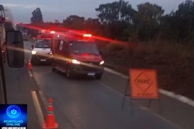 👉🏻🚔😱🚑🚏🚑🚒🚑 Acidente é registrado na BR-365, próximo ao Caipirão
